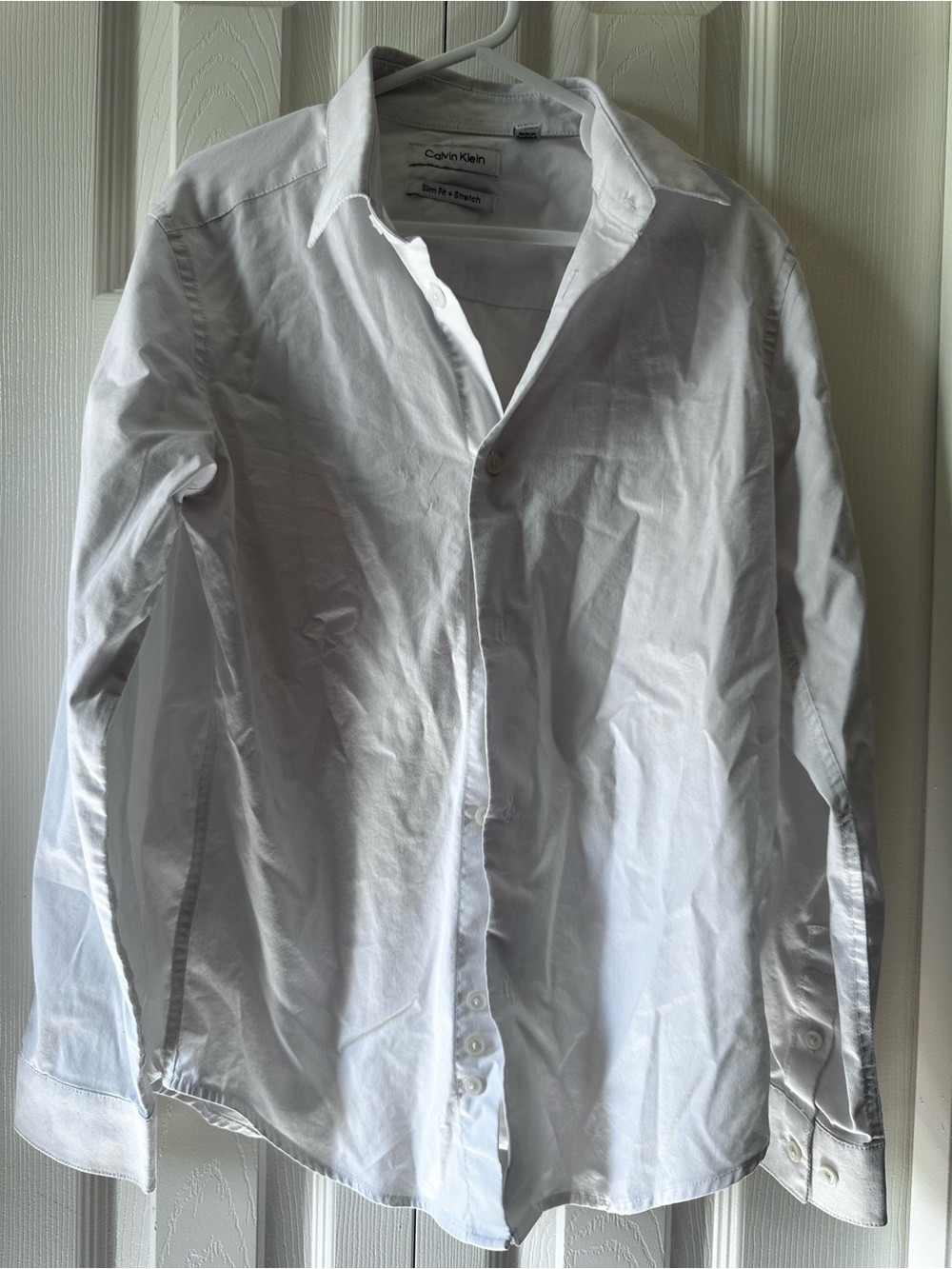 Calvin Klein Slim Fit Stretch Shirt in White
